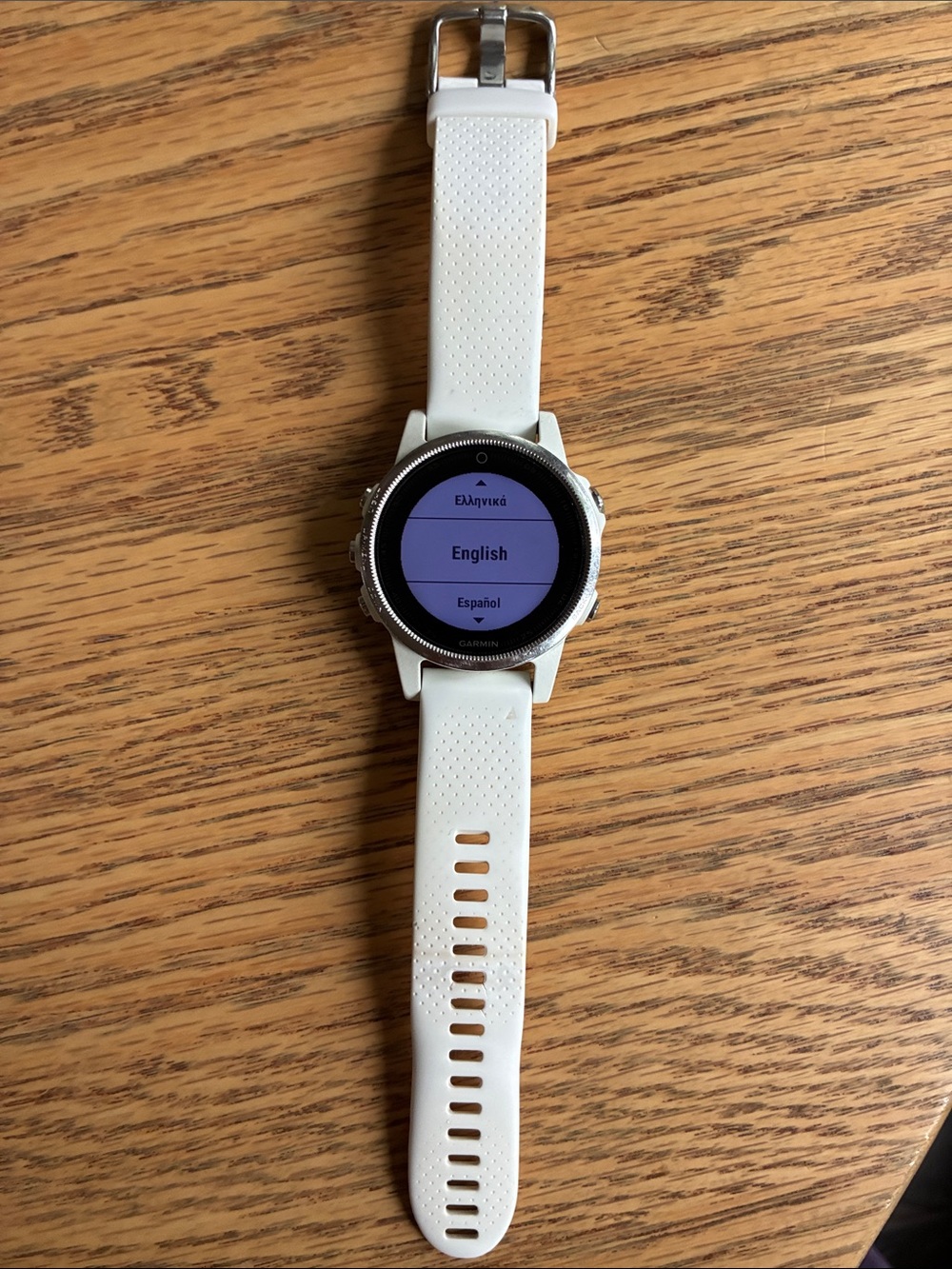 Garmin Fenix 5s White Sport Smartwatch with original white Band and charger